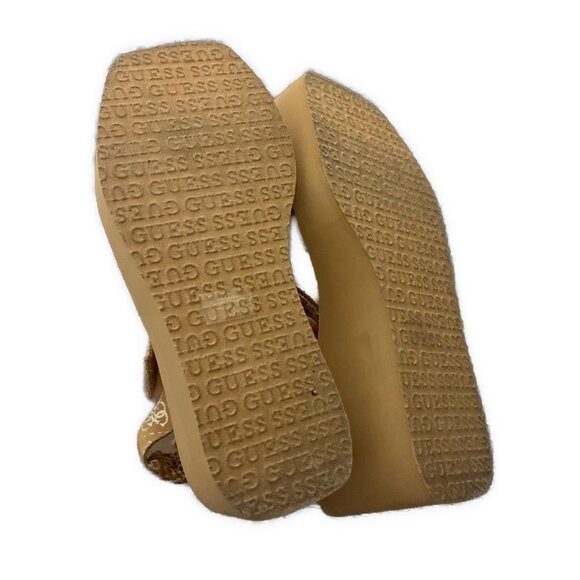 Guess Tan Quattro G Daysa Strappy Eva Wedge Sandals 8 - Picture 5 of 5